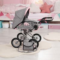 Humble&Heart, Dukkevogn Deluxe 55 cm Grå